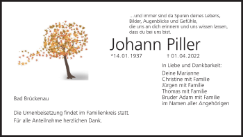 Anzeige von Johann Piller von MGO