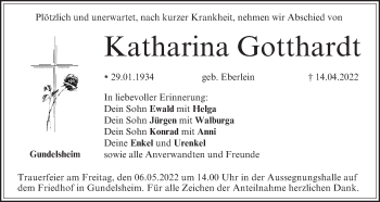 Anzeige von Katharina Gotthardt von MGO