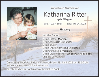 Anzeige von Katharina Ritter von MGO