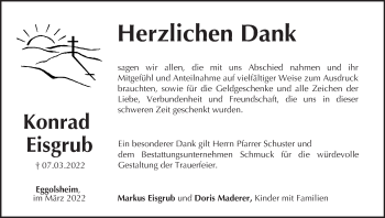 Anzeige von Konrad Eisgrub von MGO
