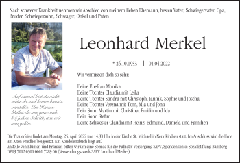 Anzeige von Leonhard Merkel von MGO