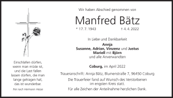 Anzeige von Manfred Bätz von MGO