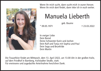 Anzeige von Manuela Lieberth von MGO