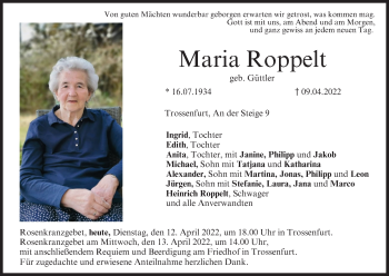 Anzeige von Maria Roppelt von MGO