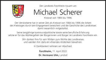 Anzeige von Michael Scherer von MGO