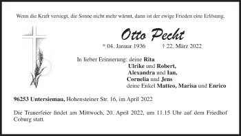 Anzeige von Otto Pecht von MGO