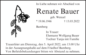 Anzeige von Renate Bauer von MGO