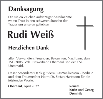 Anzeige von Rudi Weiß von MGO