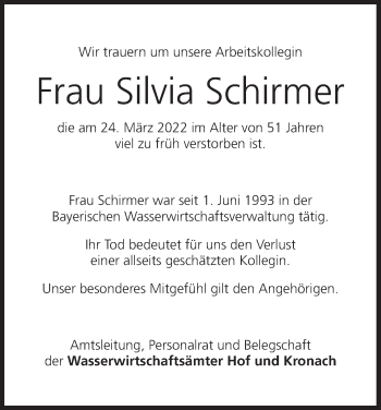 Anzeige von Silvia Schirmer von MGO