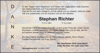 Anzeige von Stephan Richter von MGO