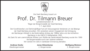 Anzeige von Talmann Breuer von MGO