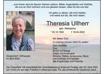 Anzeige von Theresia Ullherr von MGO