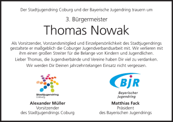 Anzeige von Thomas Nowak von MGO