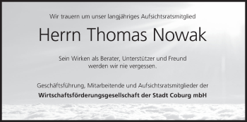 Anzeige von Thomas Nowak von MGO