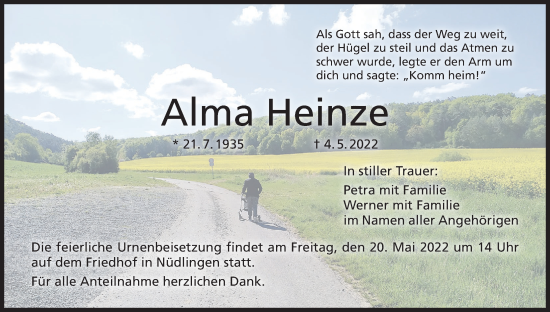 Anzeige von Alma Heinze von MGO