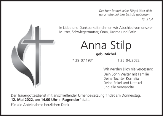 Anzeige von Anna Stilp von MGO