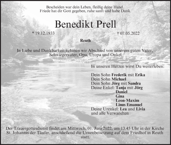 Anzeige von Benedikt Prell von MGO