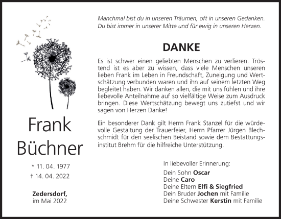 Anzeige von Frank Büchner von MGO