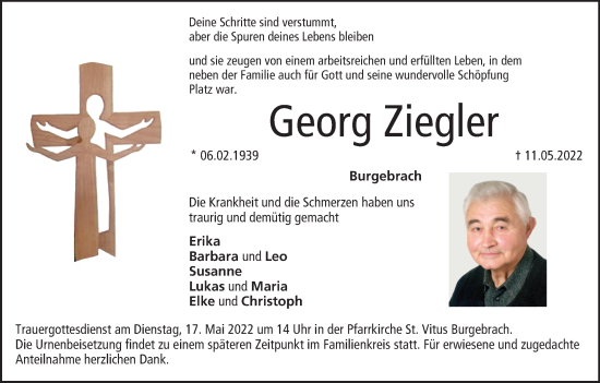 Anzeige von Georg Ziegler von MGO