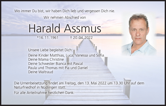 Anzeige von Harald Assmus von MGO