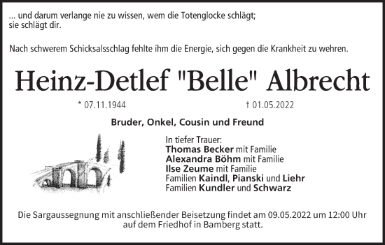 Anzeige von Heinz-Detlef Albrecht von MGO