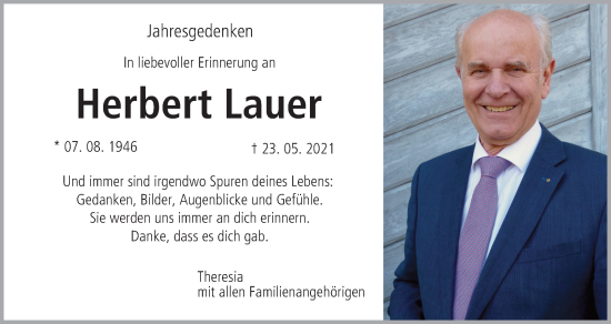 Anzeige von Herbert Lauer von MGO