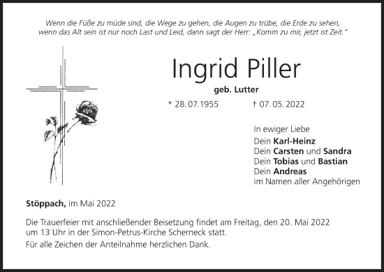 Anzeige von Ingrid Piller von MGO