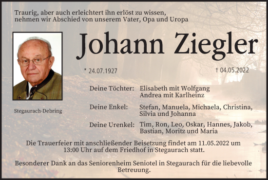 Anzeige von Johann Ziegler von MGO