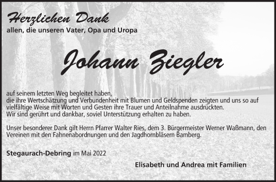 Anzeige von Johann Ziegler von MGO
