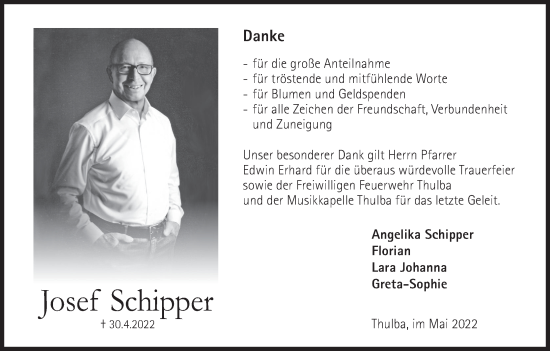 Anzeige von Josef Schipper von MGO