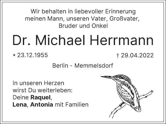 Anzeige von Michael Herrmann von MGO