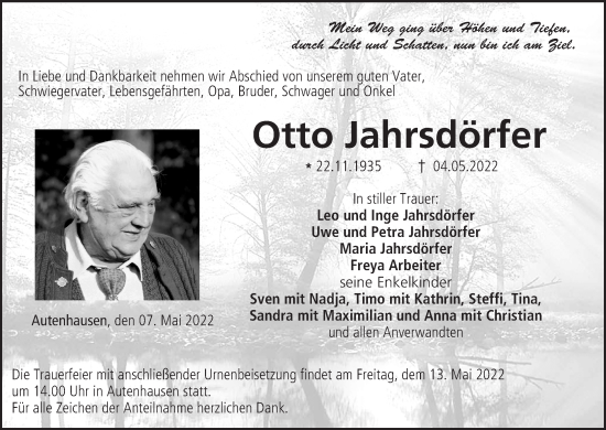 Anzeige von Otto Jahrsdörfer von MGO
