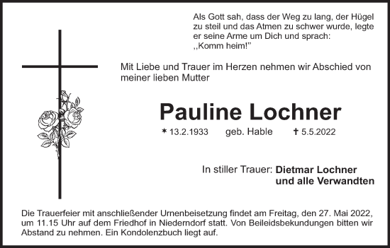 Anzeige von Pauline Lochner von MGO
