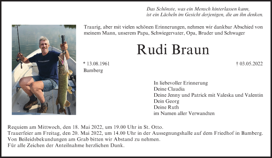 Anzeige von Rudi Braun von MGO