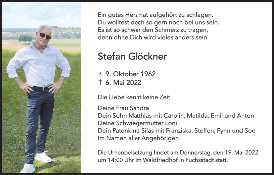 Anzeige von Stefan Glöckner von MGO
