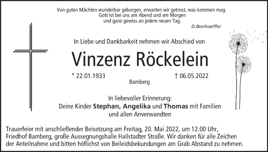 Anzeige von Vinzenz Röckelein von MGO