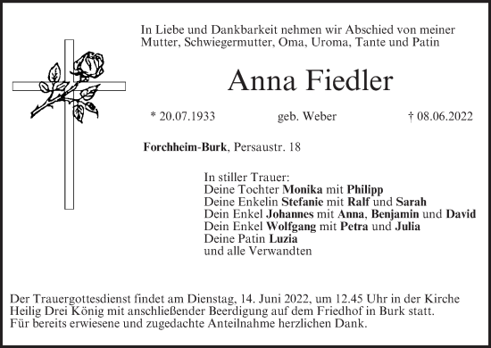 Anzeige von Anna Fiedler von MGO