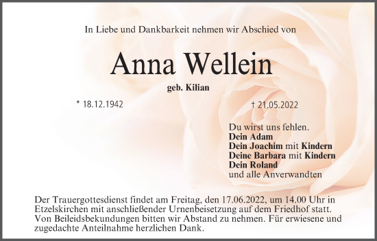 Anzeige von Anna Wellein von MGO