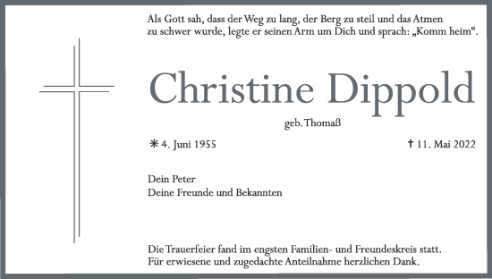 Anzeige von Christine Dippold von MGO