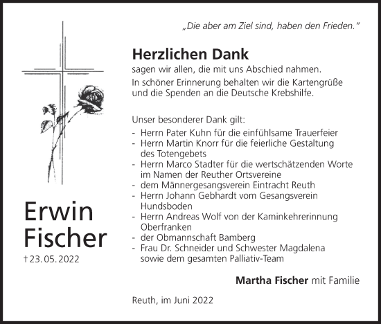 Anzeige von Erwin Fischer von MGO