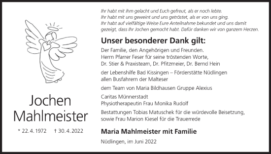 Anzeige von Jochen Mahlmeister von MGO