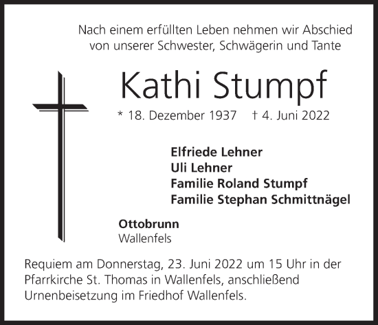 Anzeige von Kathi Stumpf von MGO