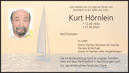 Anzeige von Kurt Hörnlein von MGO