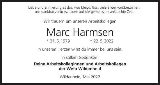 Anzeige von Marc Harmsen von MGO