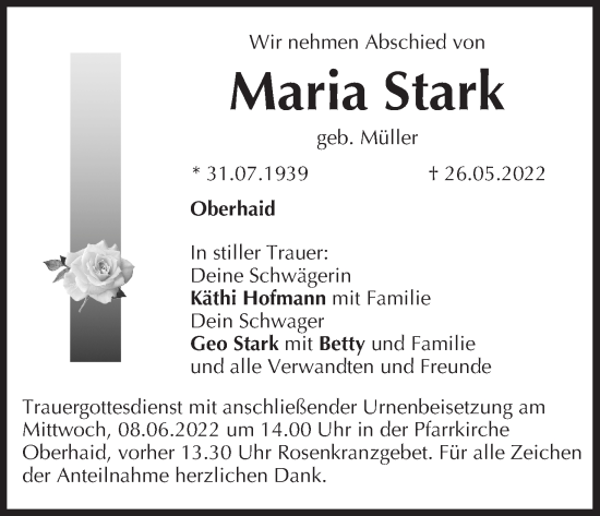 Anzeige von Maria Stark von MGO