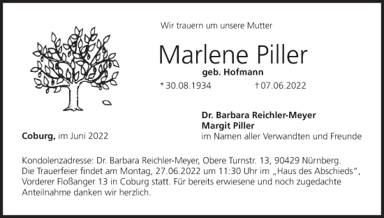 Anzeige von Marlene Piller von MGO