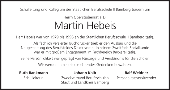 Anzeige von Martin Hebeis von MGO
