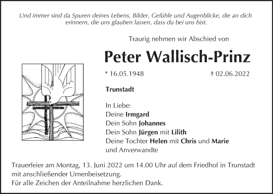Anzeige von Peter Wallisch-Prinz von MGO