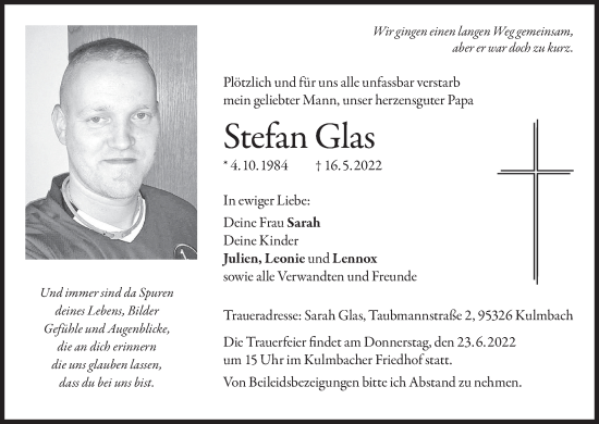 Anzeige von Stefan Glas von MGO