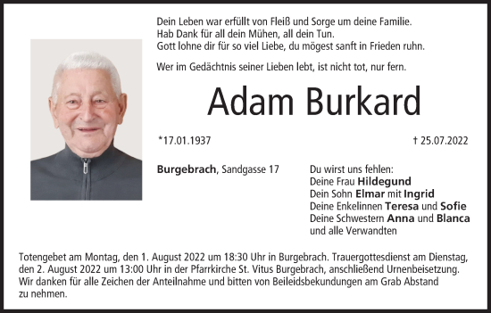 Anzeige von Adam Burkard von MGO